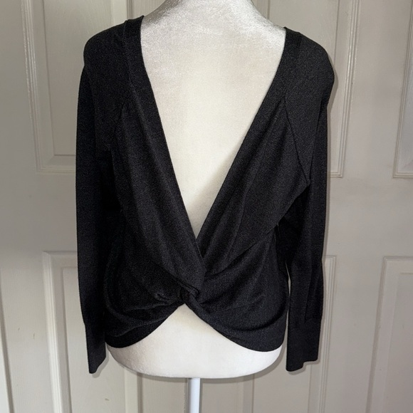 Victoria’s Secret Black Knot Twist Deep V Back Sweater - Picture 1 of 4